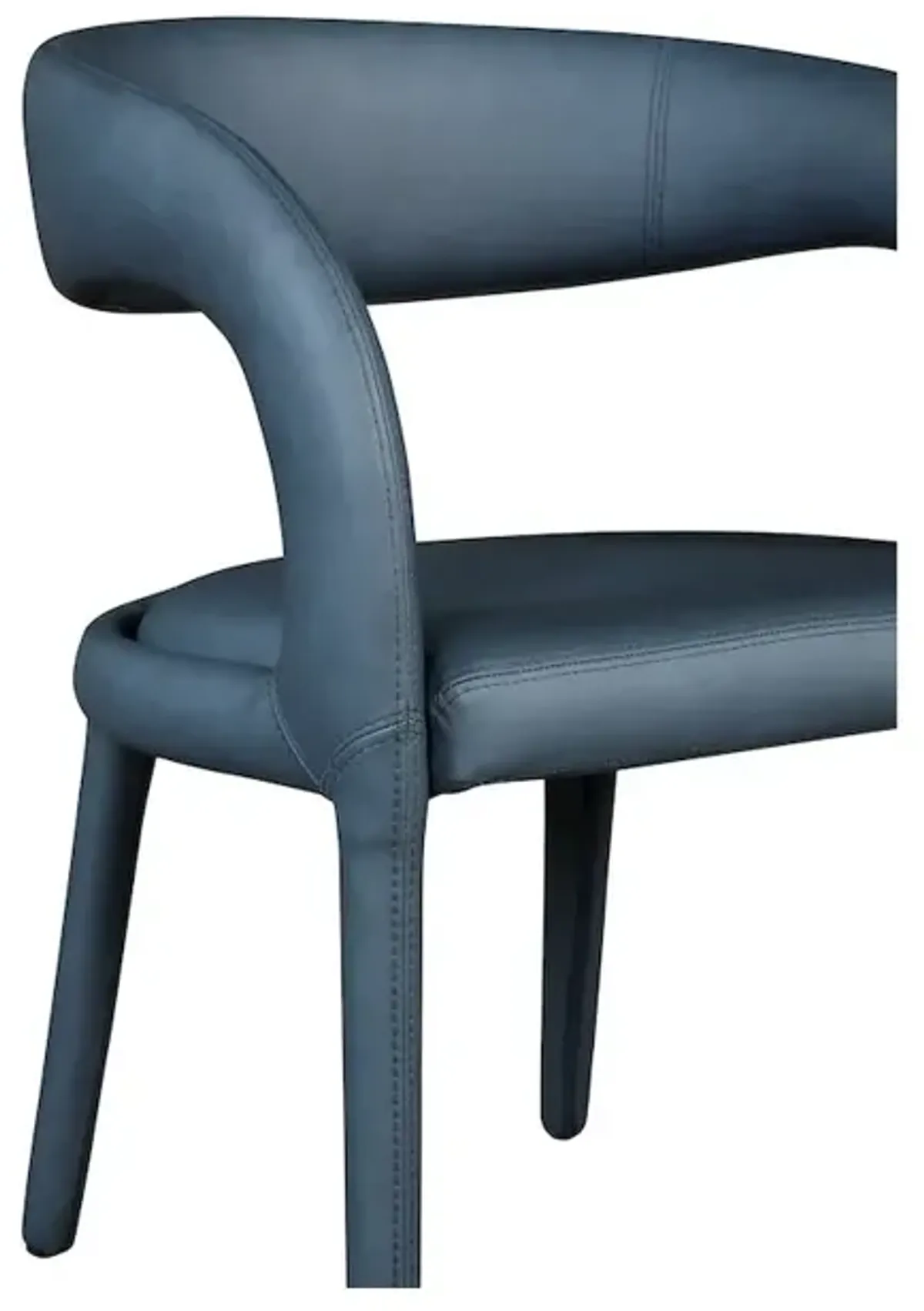 Meridian Furniture Sylvester Navy Vegan Leather Dining Chair