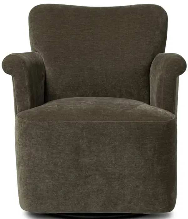 Camellia Malmo Olive Swivel Chair