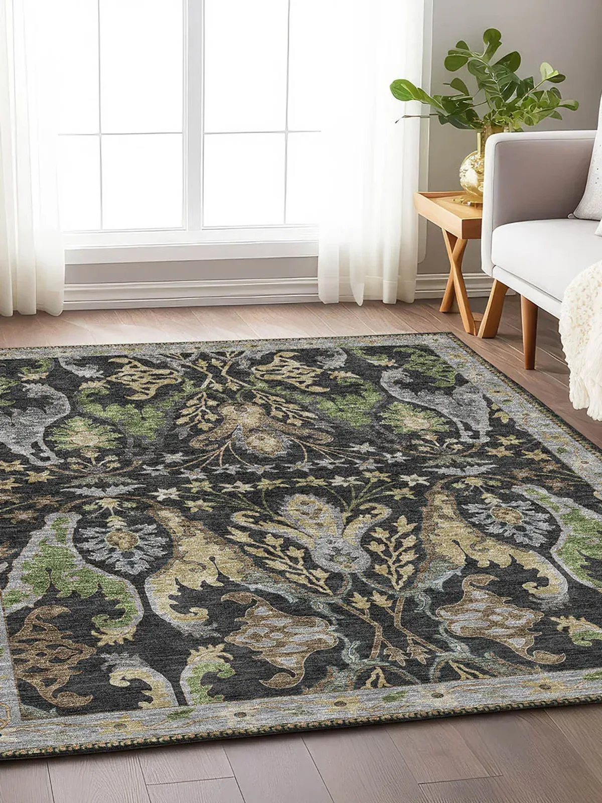 Hatay HY6 Black 10' x 14' Rug