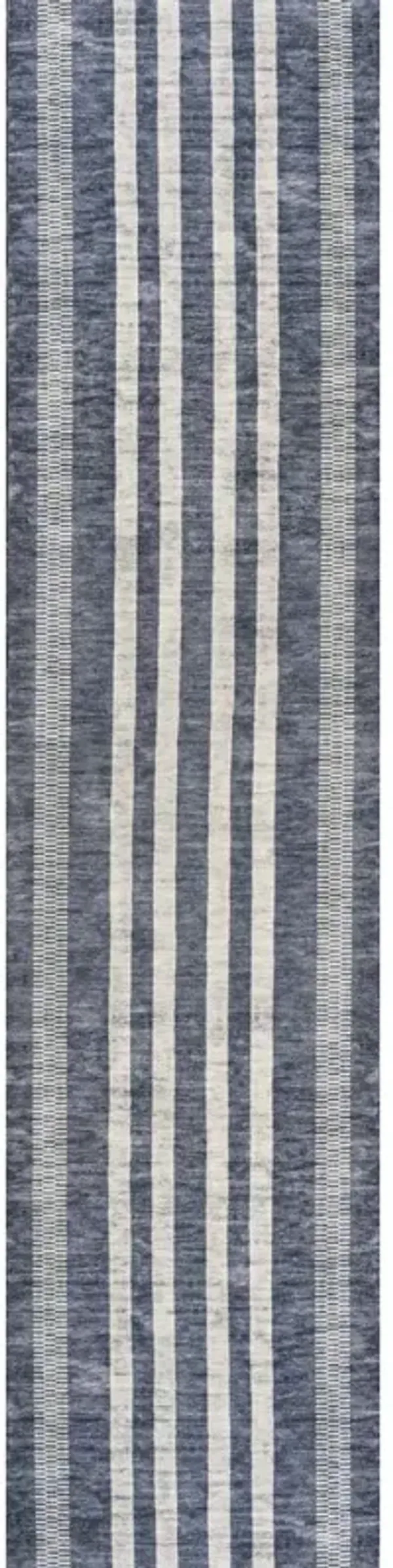 Vichy Geometric Striped Machine Washable Area Rug