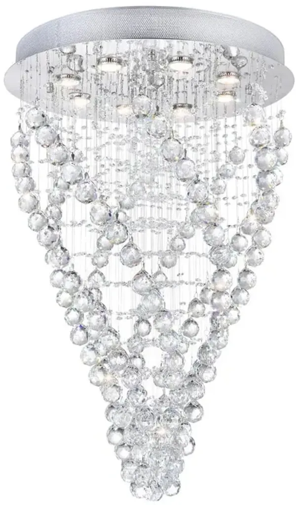 CWI Lighting Twister 8 Light Flush Mount With Chrome Finish