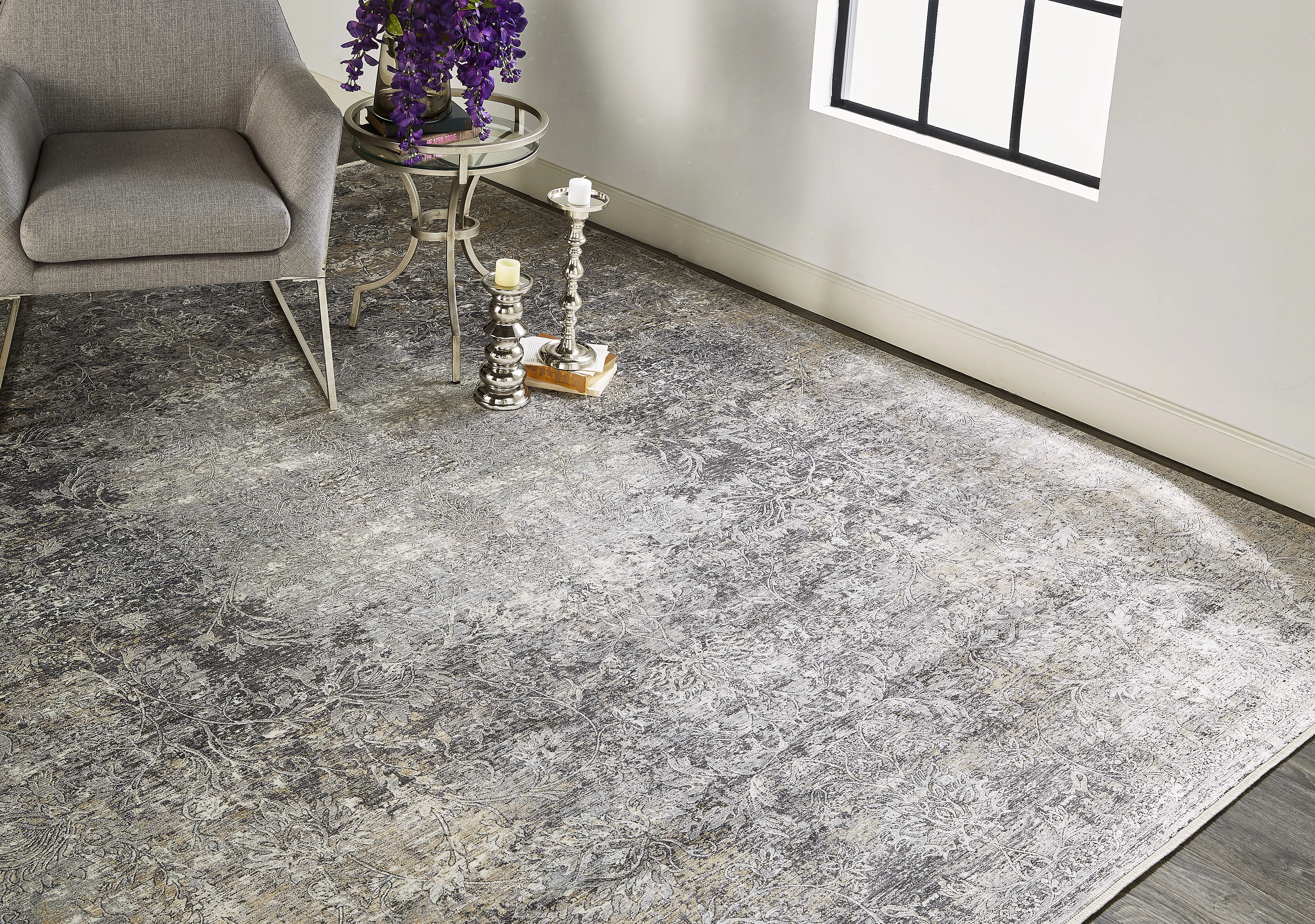 Sarrant 3964F Gray/Ivory/Tan 2'8" x 10' Rug