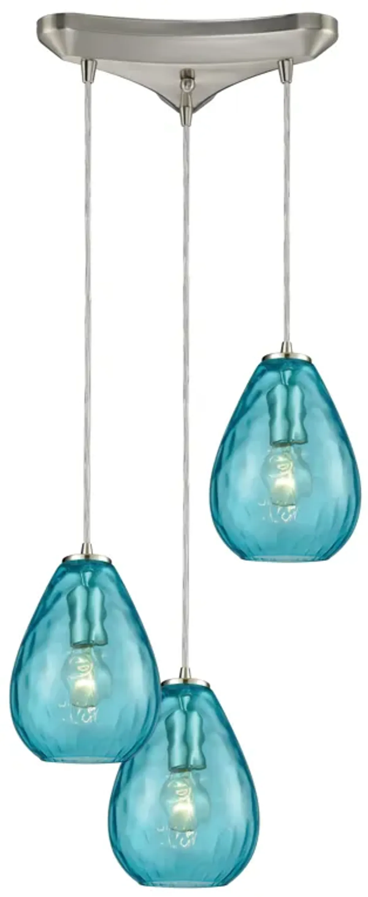 Lagoon Blue Triangular Mini Pendant