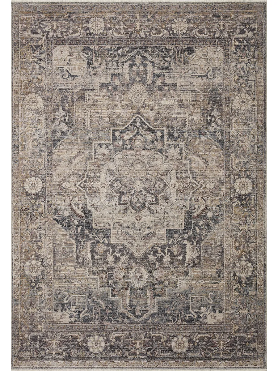 Lyra LYR06 Denim/Sand 4' x 5'7" Rug