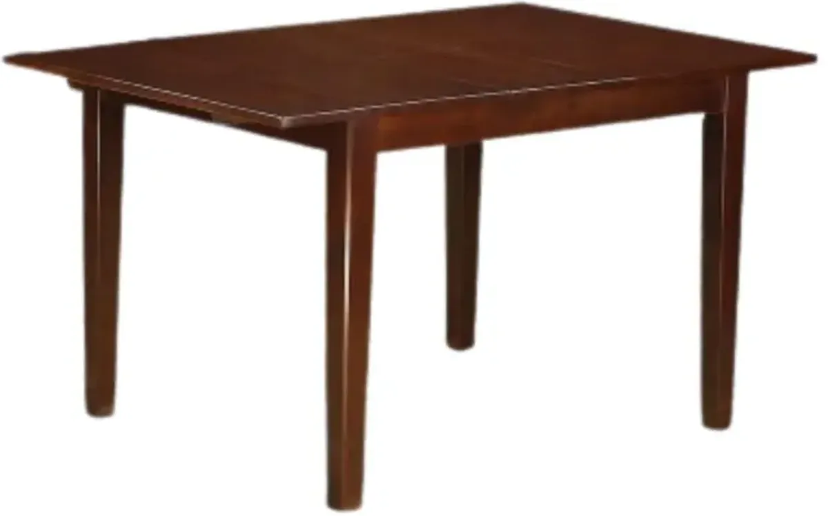 Norfolk  rectangular  table  with  12"  Butterfly  Leaf    -Mahogany  Finish.