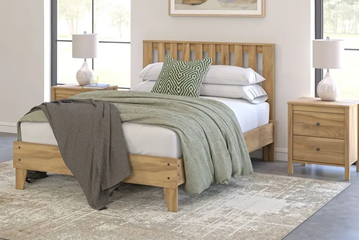 Queen Platform Panel Bed