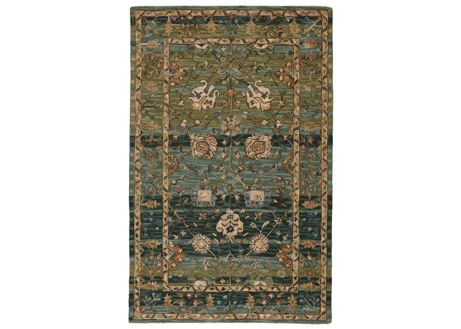 Cardamom Ahava Green 5' x 8' Rug