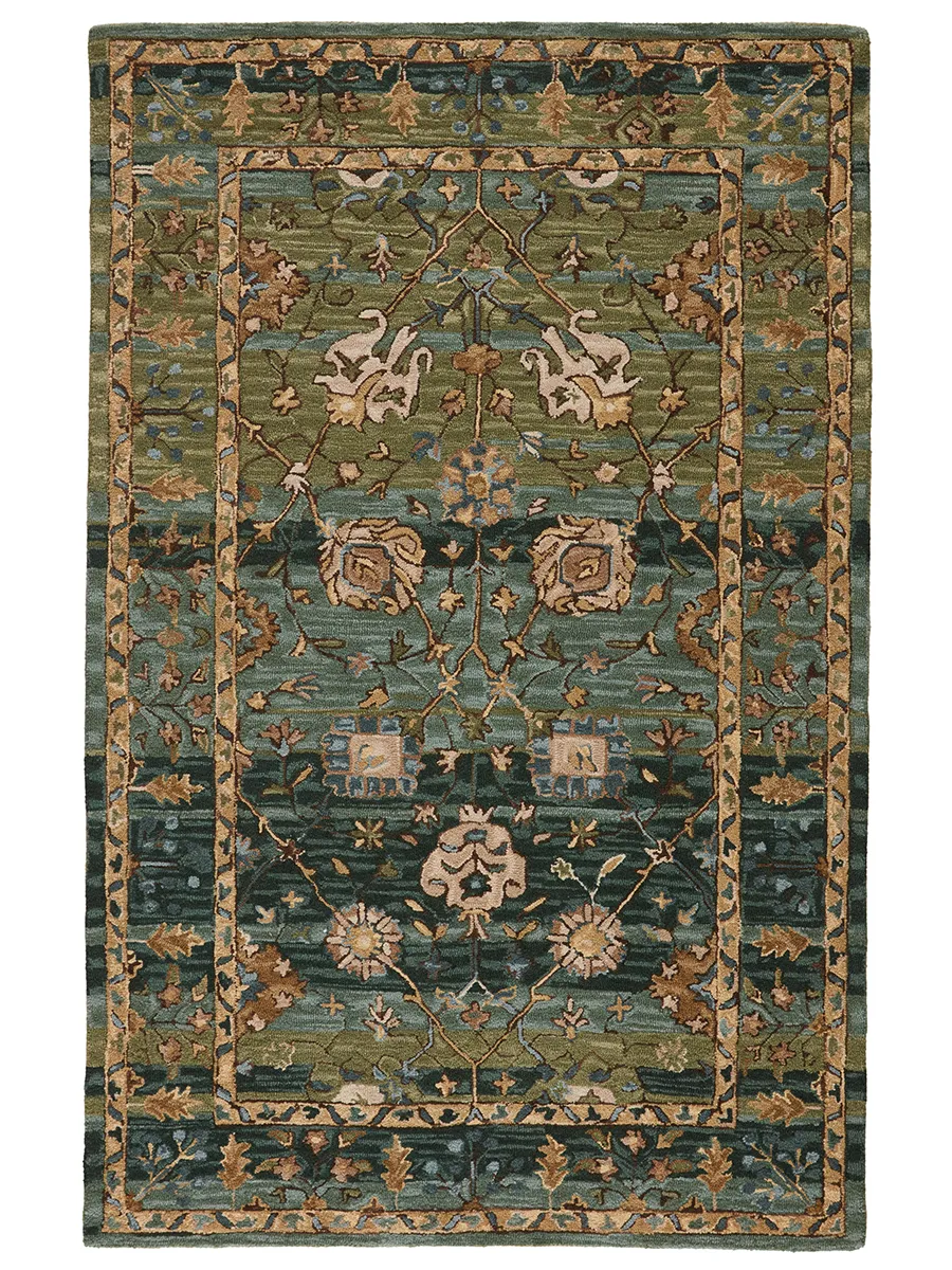 Cardamom Ahava Green 5' x 8' Rug