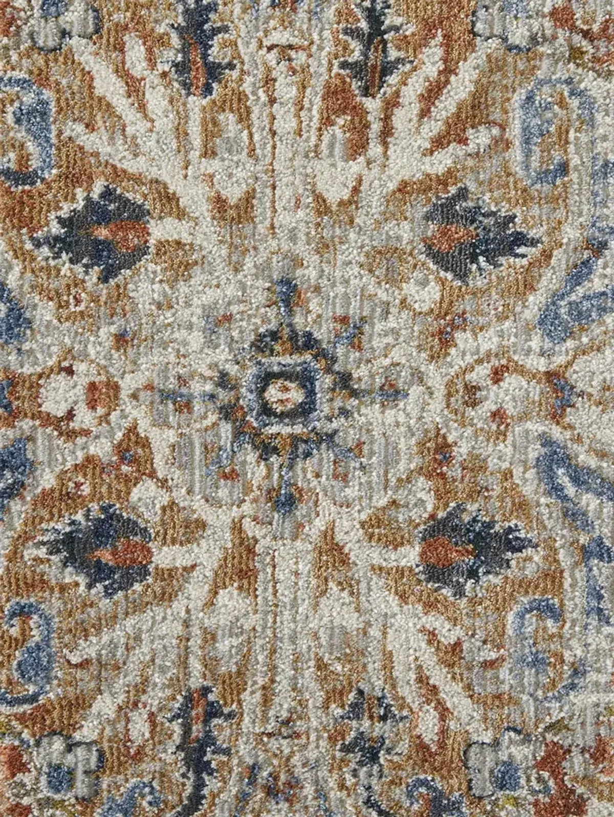 Kaia 39HXF Orange/Ivory/Blue 3' x 12' Rug