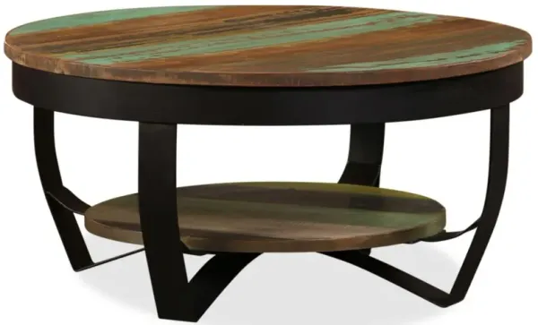 vidaXL Coffee Table Solid Reclaimed Wood 25.6"x12.6"