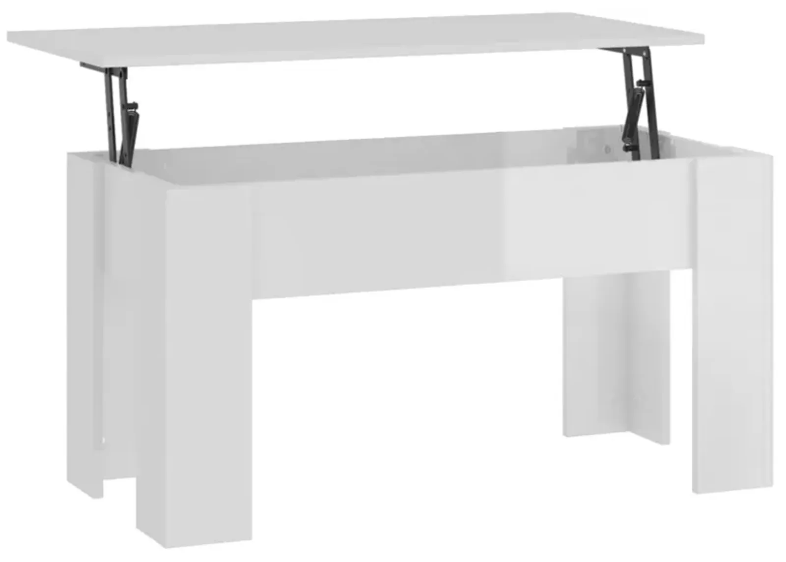 vidaXL Coffee Table High Gloss White 39.8"x19.3"x20.5" Engineered Wood