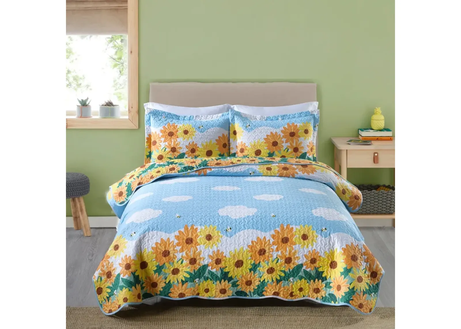 MarCielo Kids Cotton Quilt Bedspread Set TYH.