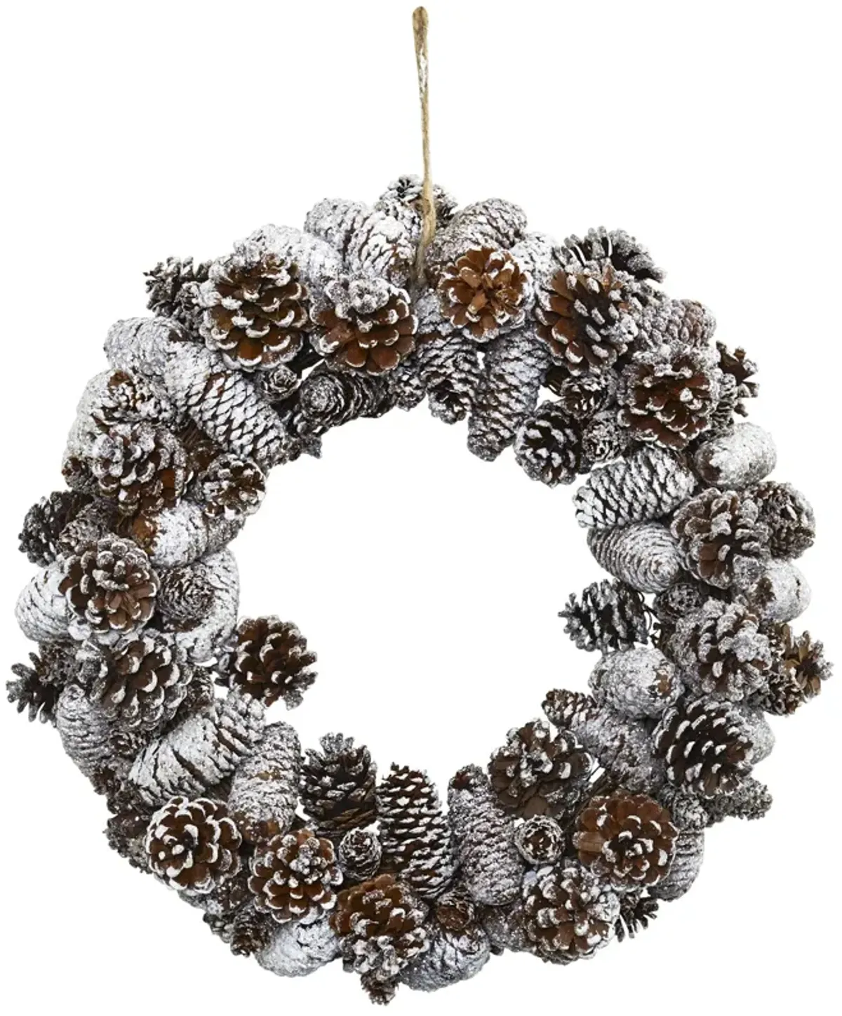 Hivvago Snowy Pine Cone Wreath