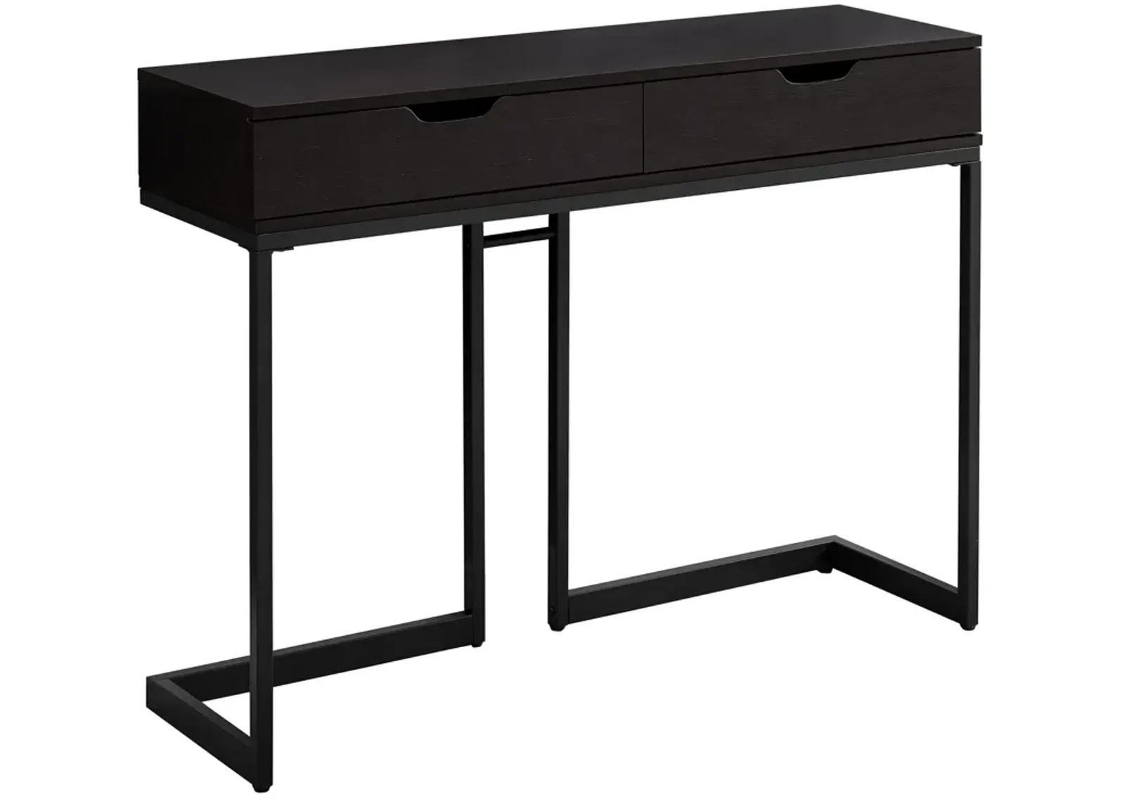 Monarch Specialties I 3517 Accent Table, Console, Entryway, Narrow, Sofa, Storage Drawer, Living Room, Bedroom, Metal, Laminate, Brown, Black, Contemporary, Modern