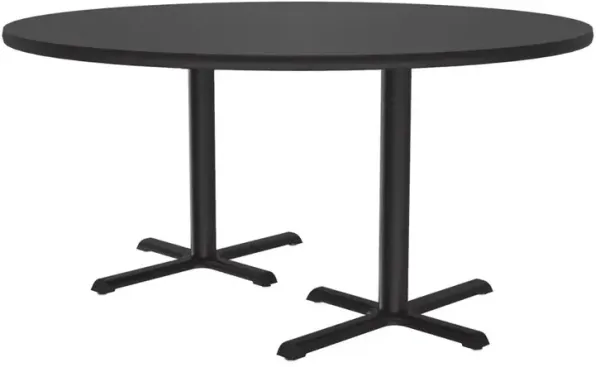 Correll Table Height Deluxe High-Pressure Café and Breakroom Table, 60x60 ROUND, BLACK GRANITE BLACK