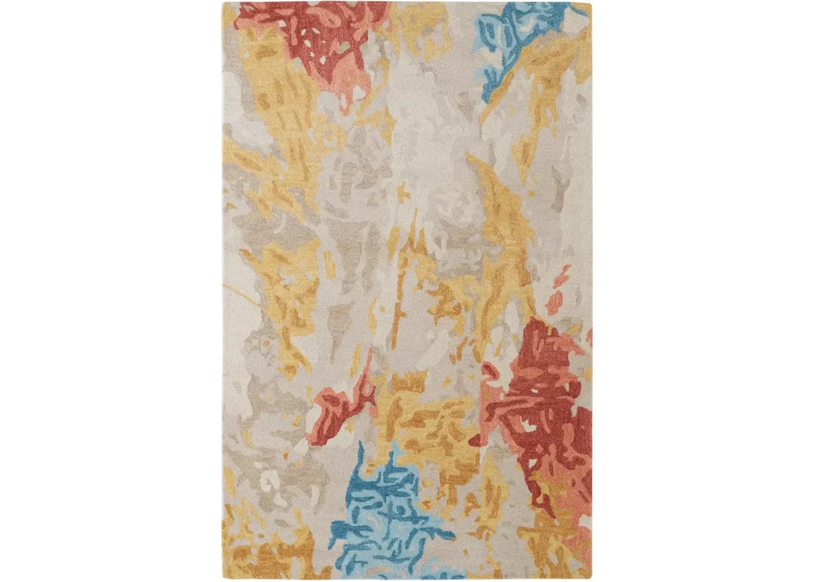 Everley 8646F Ivory/Yellow/Blue 5' x 8' Rug