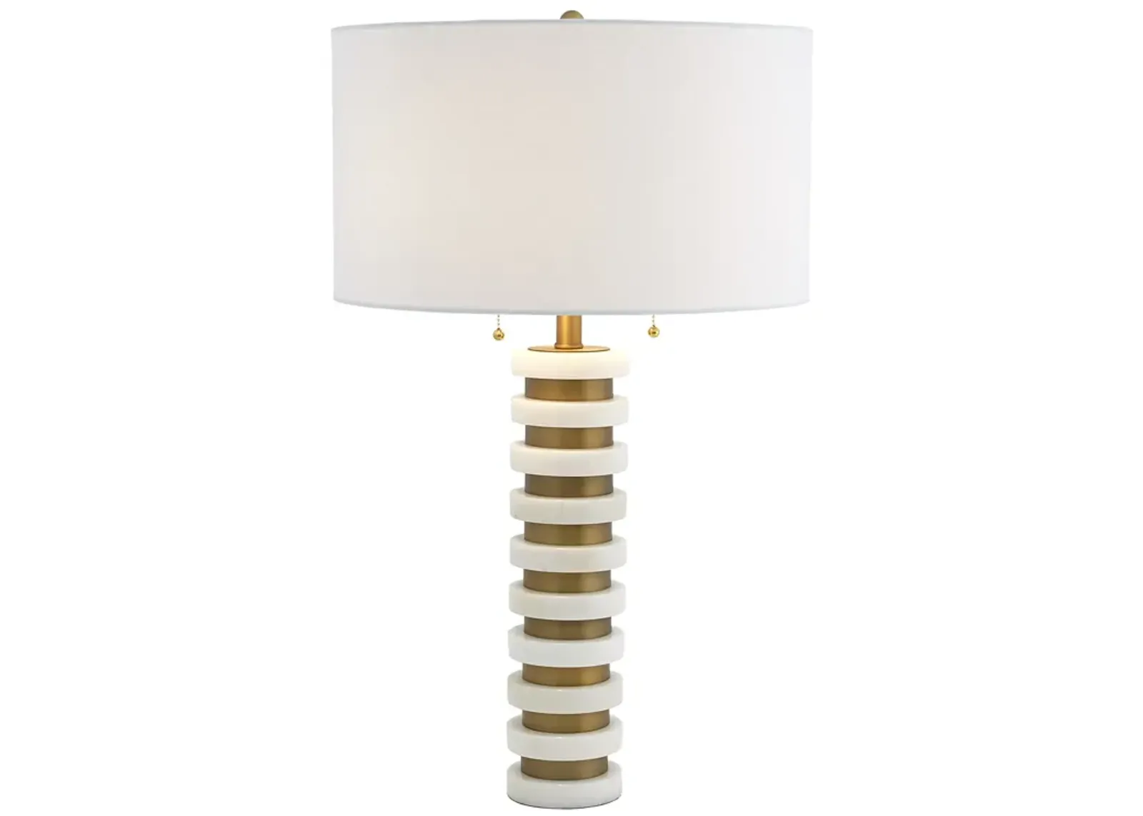 Marble Stack Lamp-White