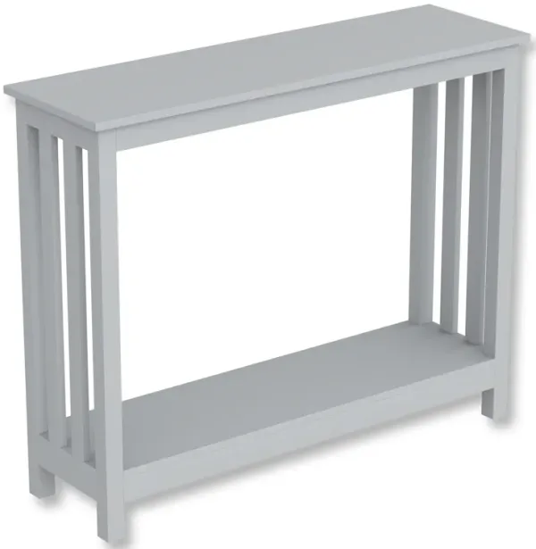 Safdie & Co Entryway Table Console Table Sofa Couch Table Accent Table - 39" Long Light Grey with 1 Shelf for Living Room