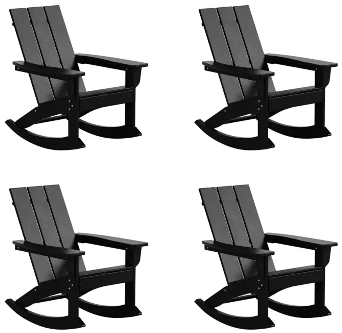 WestinTrends Modern Adirondack Outdoor Rocking Chair (Set of 4)