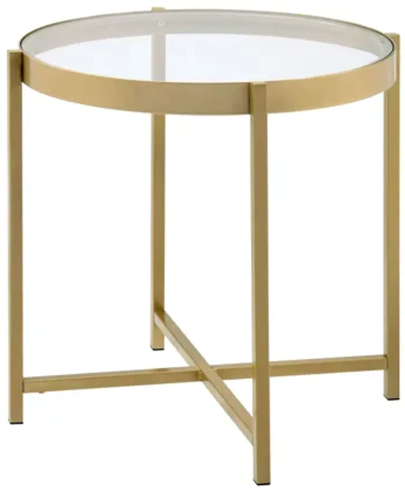 ACME Charrot End Table, Gold Finish