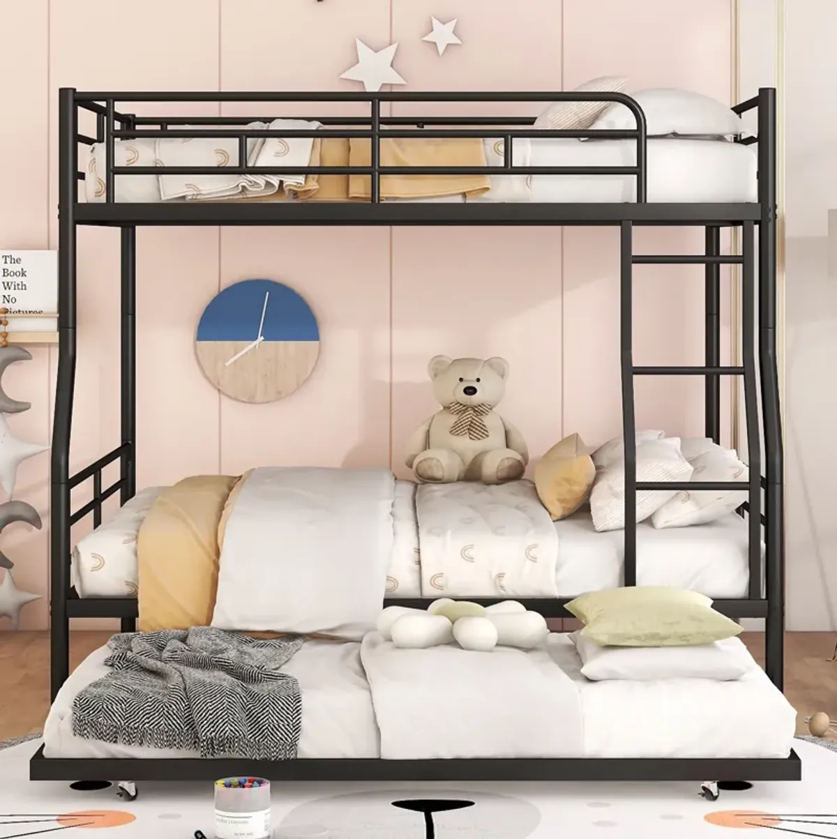 Merax Metal Bunk Bed with Trundle