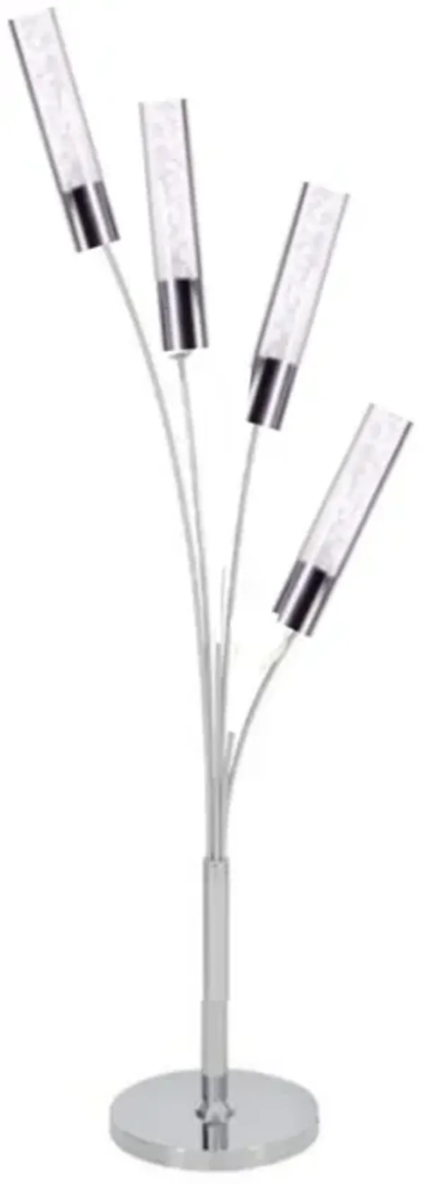 Blooming in Acrylic Table Lamp, 5 Light Chrome