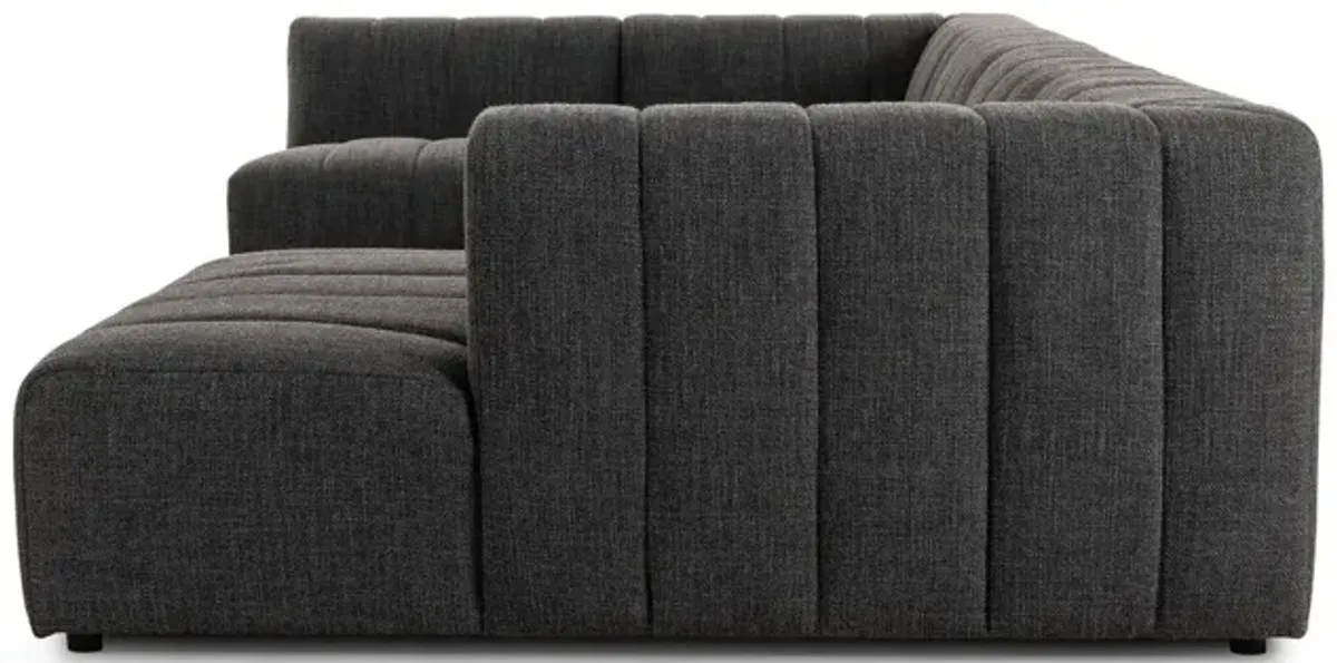 Langham Channeled 5-Piece Raf Chaise Sectional