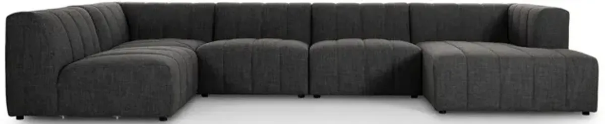 Langham Channeled 5-Piece Raf Chaise Sectional