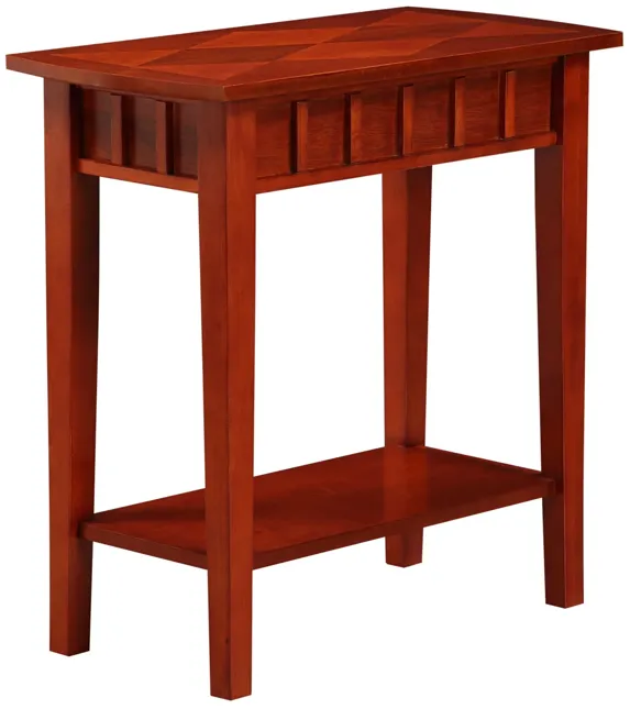 Convenience Concepts Dennis End Table with Shelf, Mahogany