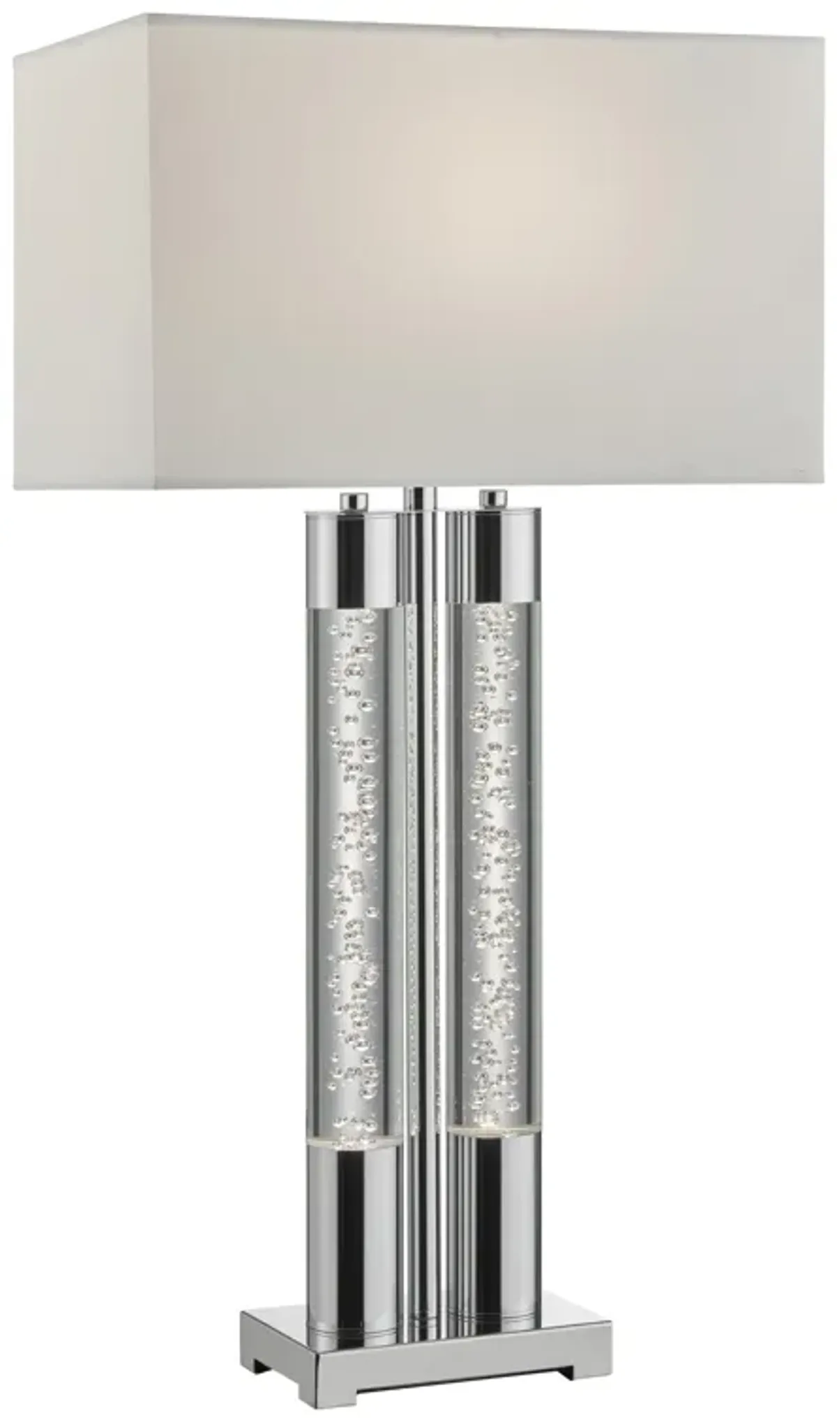 Night tubes Table Lamp Chrome Metal and Acrylic LED Light