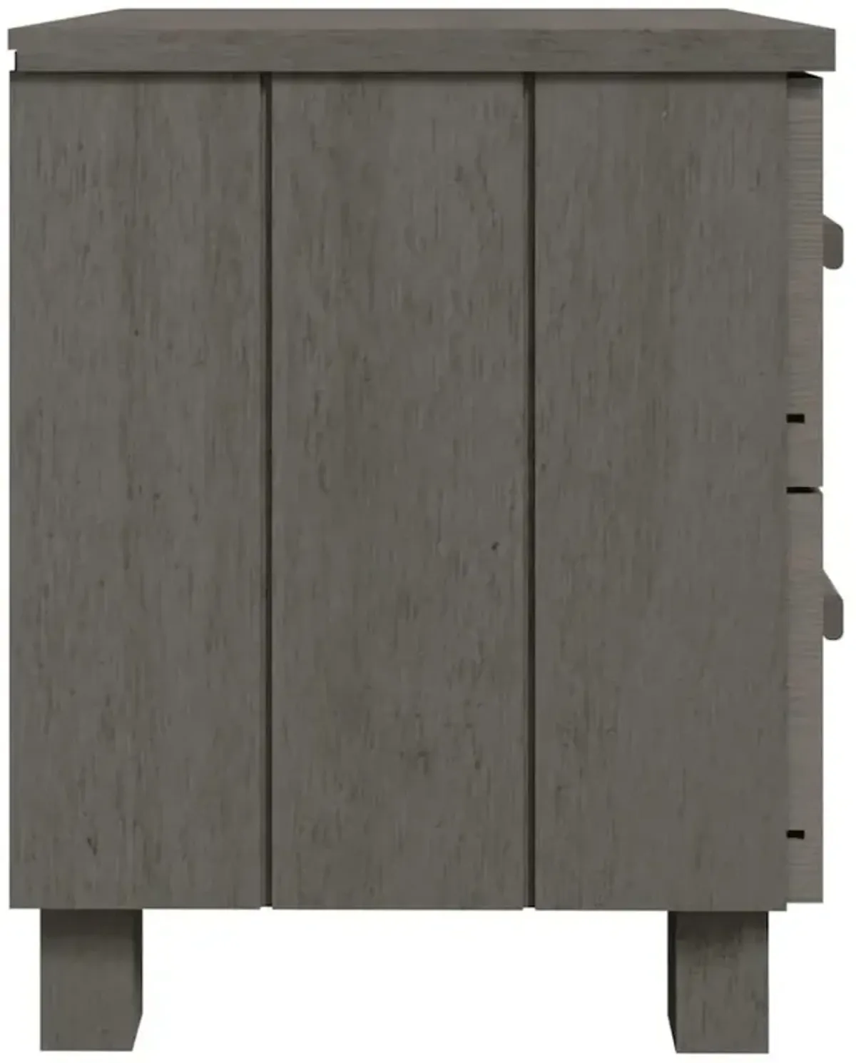 Bedside Cabinet HAMAR Light Gray 15.7"x13.8"x17.5" Solid Pinewood