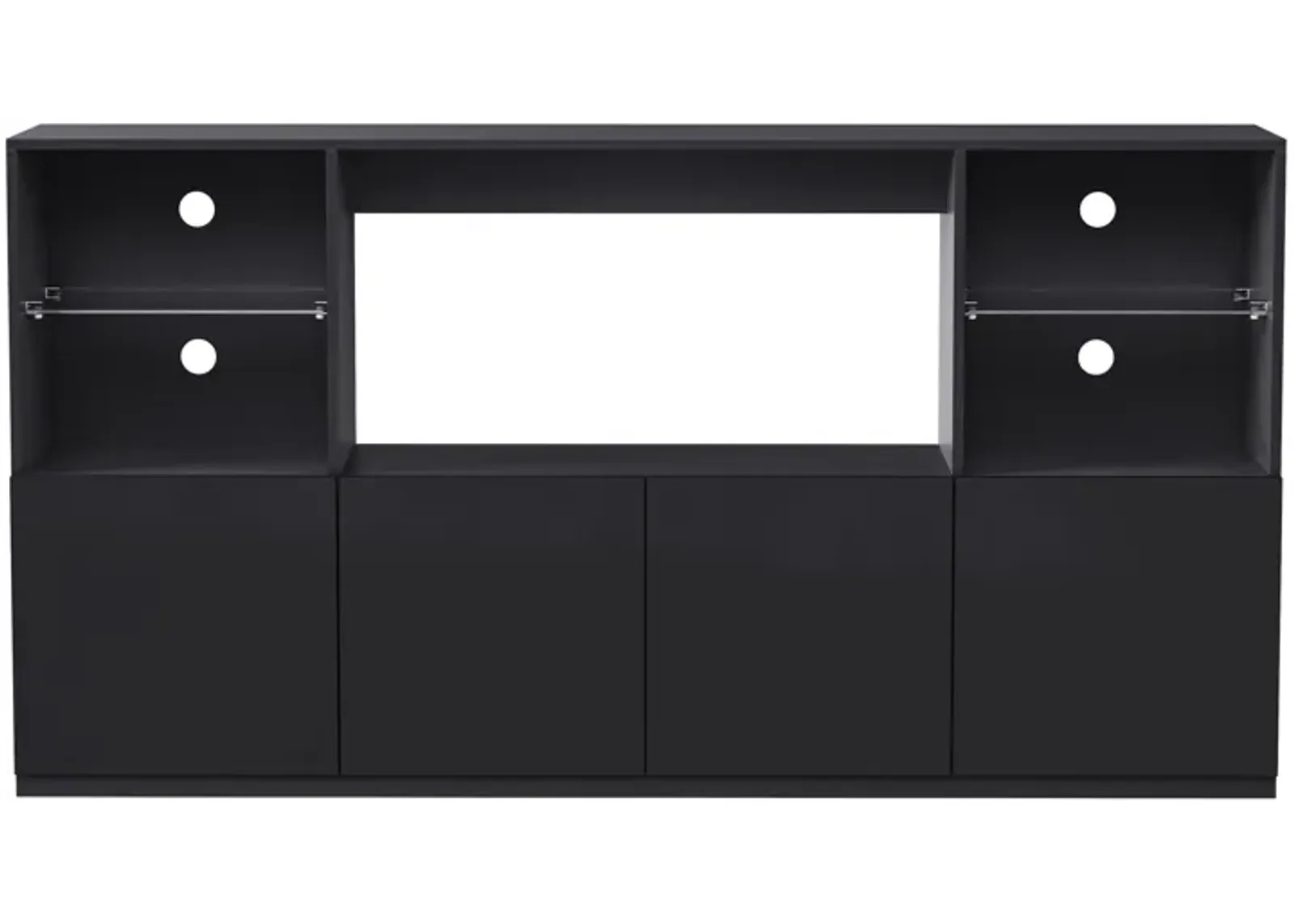 Merax High Gloss TV Stand with LED Lights