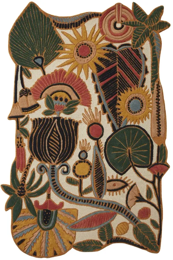 Optimism OPT03 Ivory/Multi 5' x 7'6" Rug