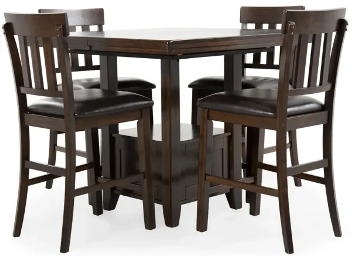 Haddigan 5-Piece Counter Height Dining Set