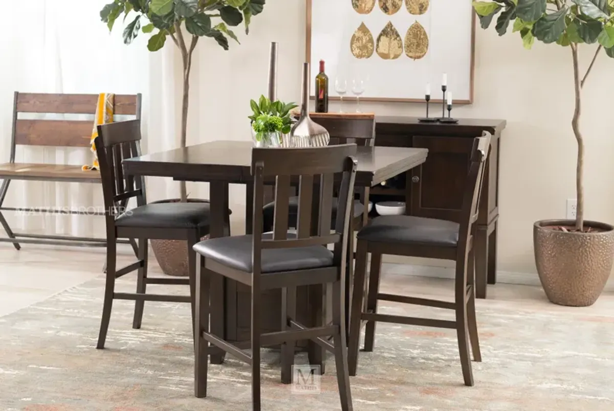 Haddigan 5-Piece Counter Height Dining Set