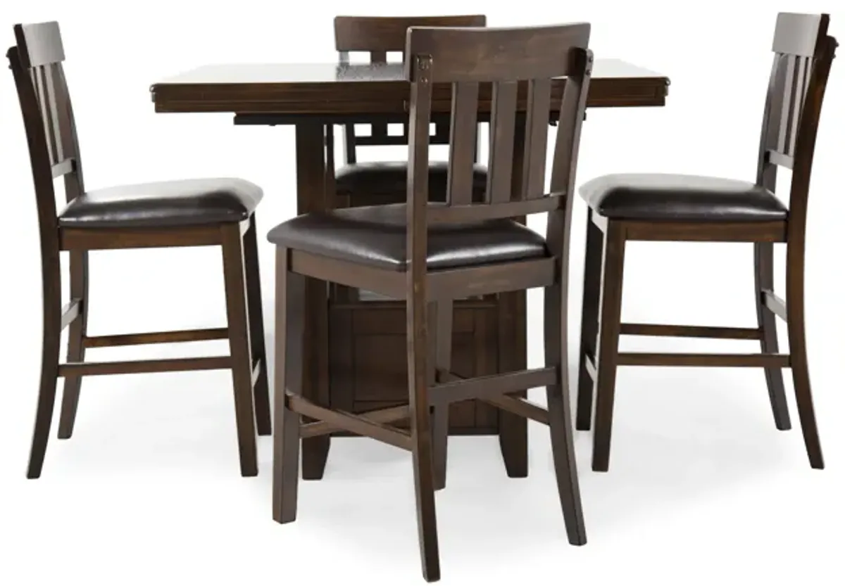 Haddigan 5-Piece Counter Height Dining Set