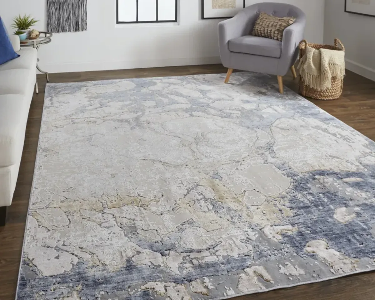 Laina 39G8F Tan/Blue 5' x 7'10" Rug