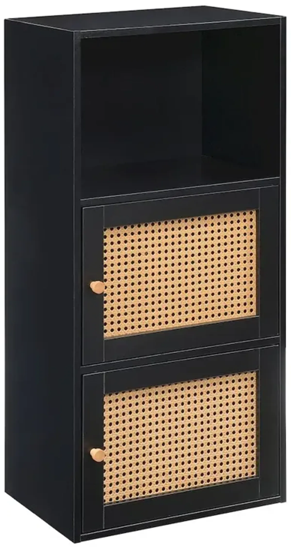 Convenience Concepts Xtra Storage Boho Weave 2 Door Cabinet with Shelf