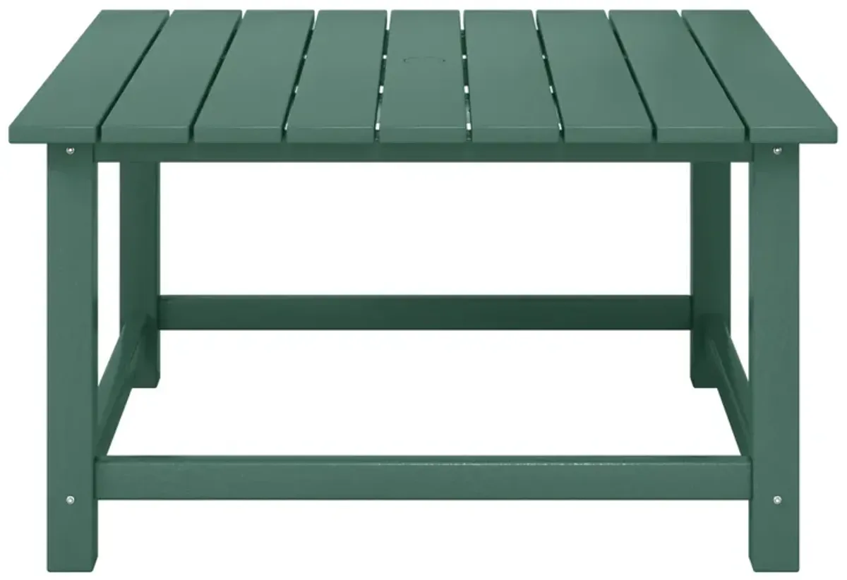 WestinTrends 5-Piece HDPE Adirondack Chair Outdoor Patio Square Table Conversation Set