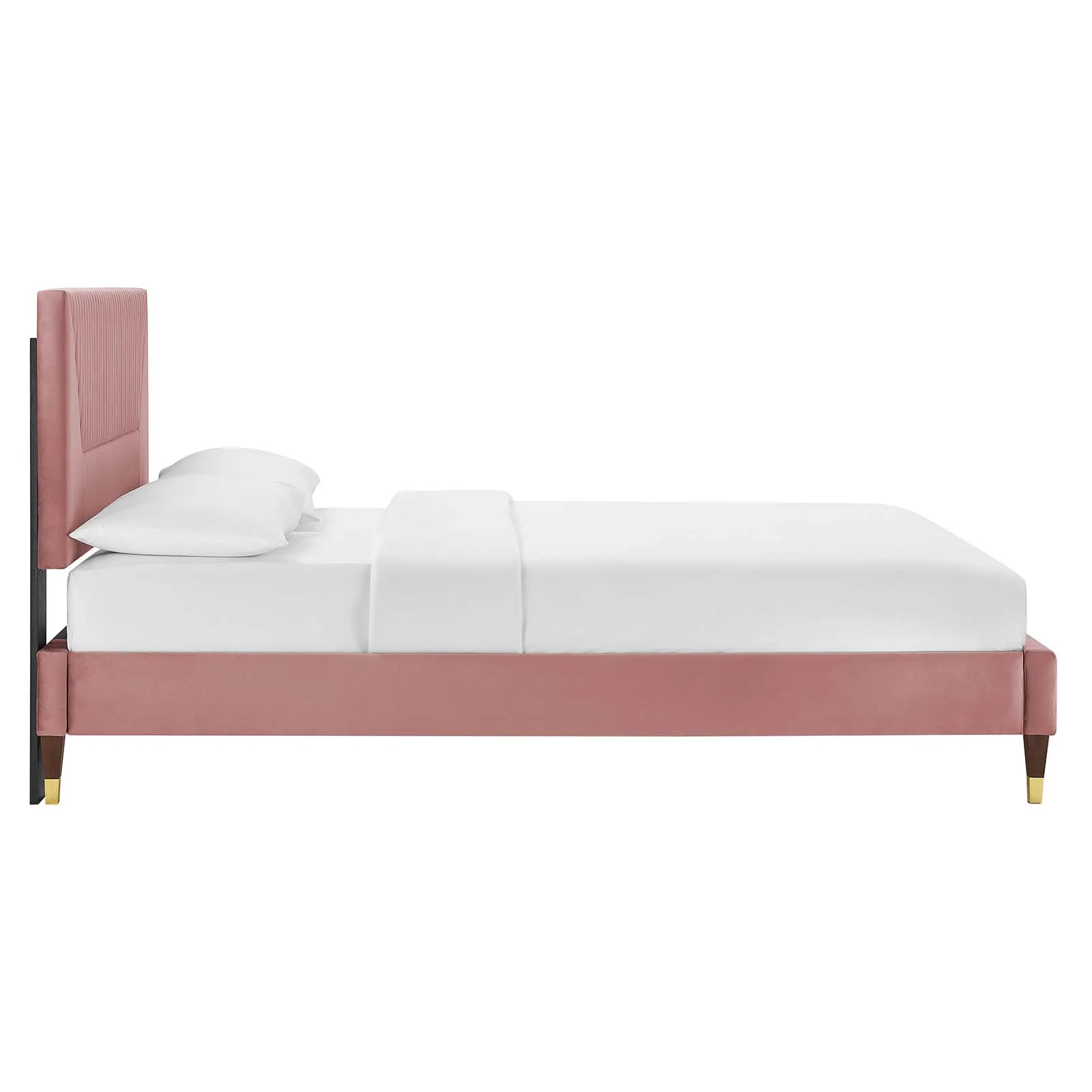 Modway - Yasmine Channel Tufted Performance Velvet King Platform Bed