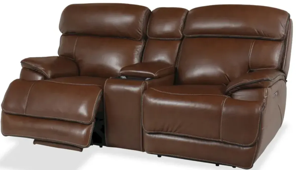 Caramel Power Loveseat