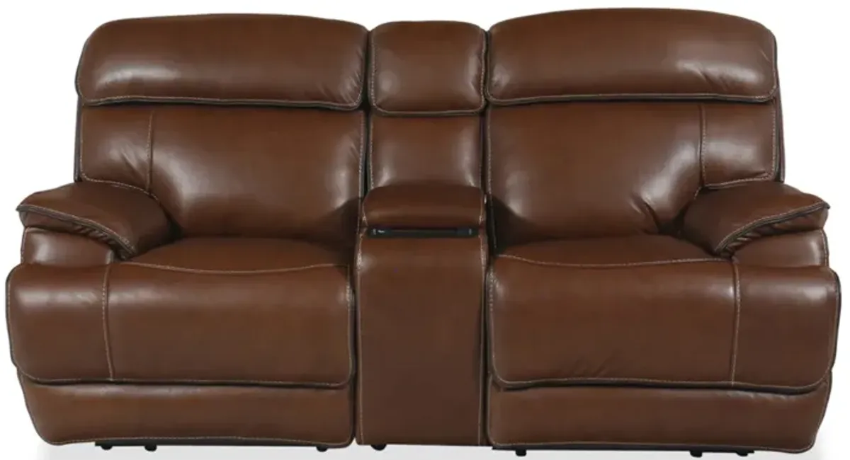 Caramel Power Loveseat