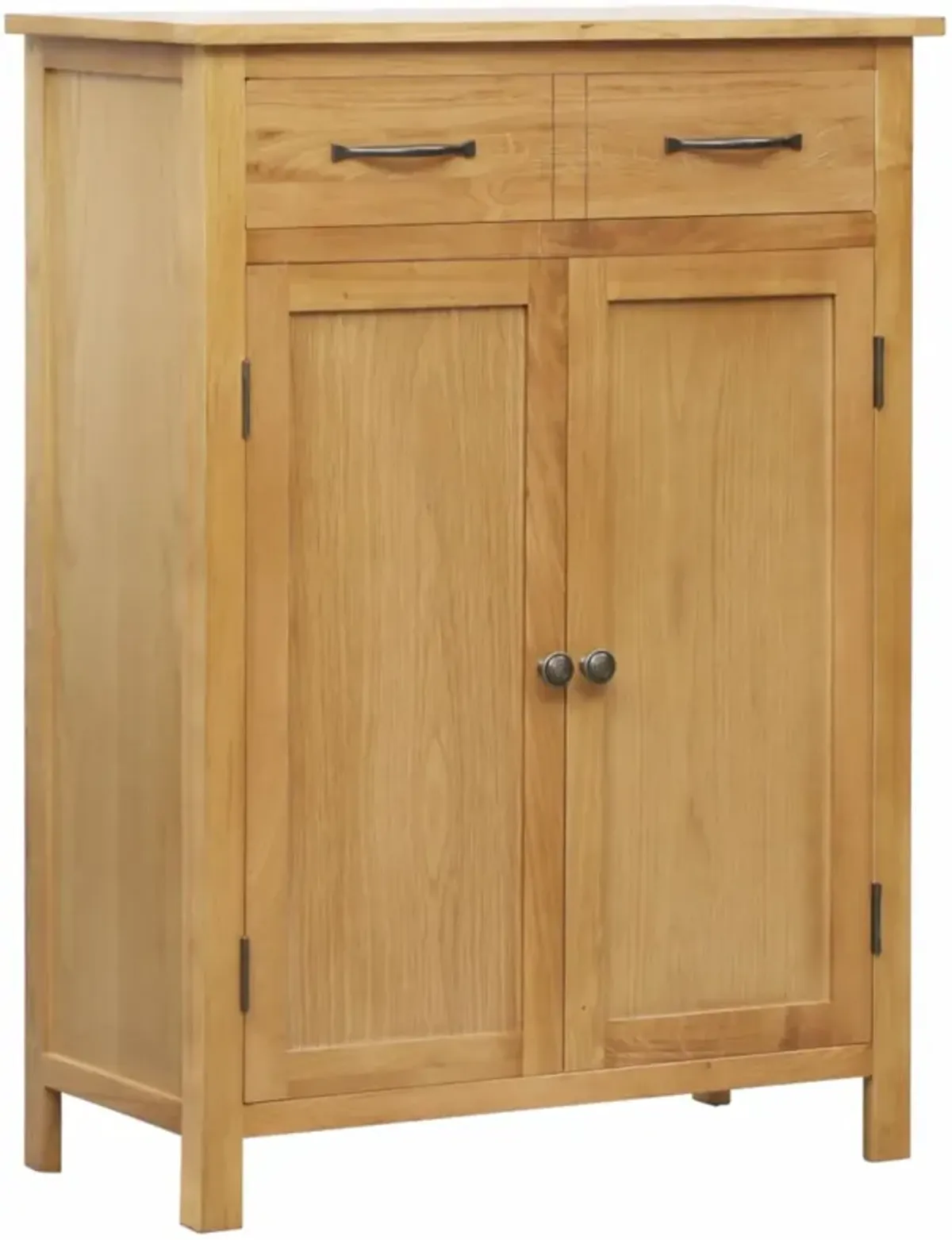 vidaXL Shoe Cabinet 29.9"x14.6"x41.3" Solid Oak Wood