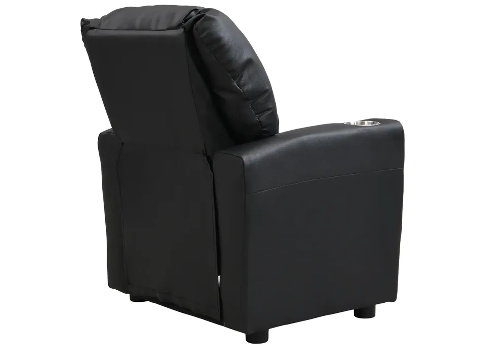 Kids Recliner Chair Black PVC