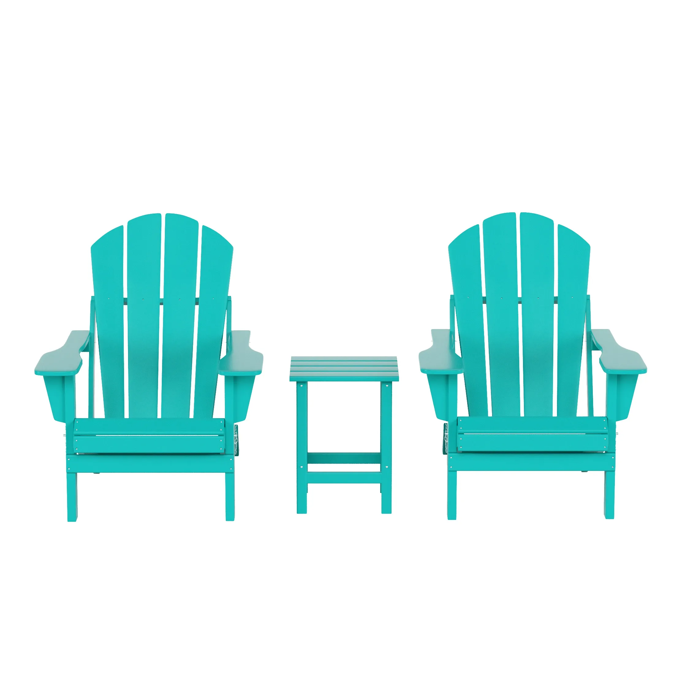 WestinTrends 3-Piece Outdoor Patio Adirondack Chairs with Side Table Set