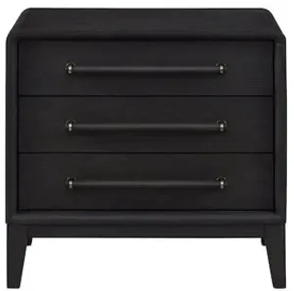 Aurora 3 Drawer Nightstand W/ USB - Peppercorn