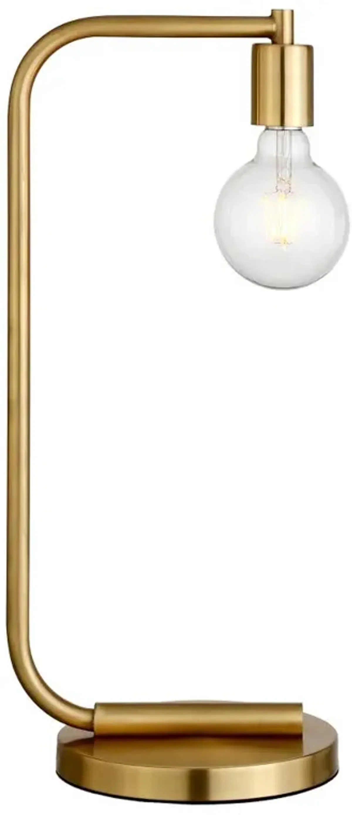 Hivvago 20" Brass Metal Desk Table Lamp