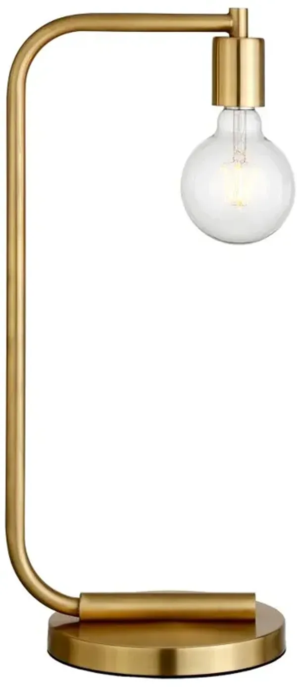 Hivvago 20" Brass Metal Desk Table Lamp