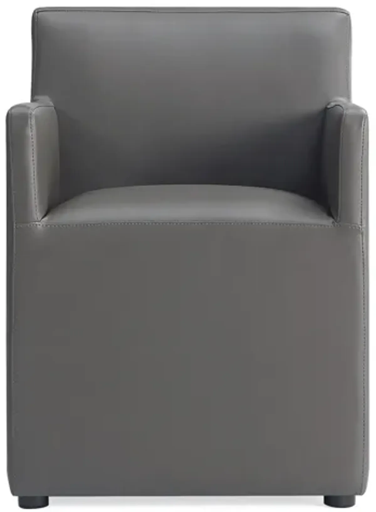 Anna Square Dining Arm Chairs in Gray (Set of 2)