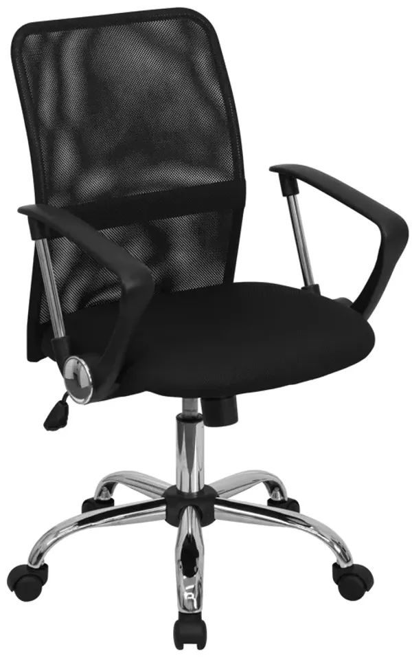 Jenkins Mid-Back Mesh Swivel Task Office Chair with Lumbar Support Band and Arms